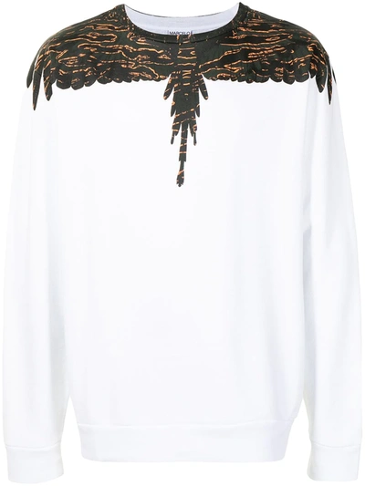 Marcelo Burlon County Of Milan Wings-print Long-sleeve T-shirt In White