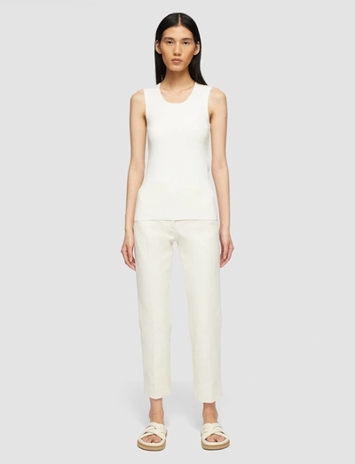 Joseph Silk Stretch Tank Top In Ivory