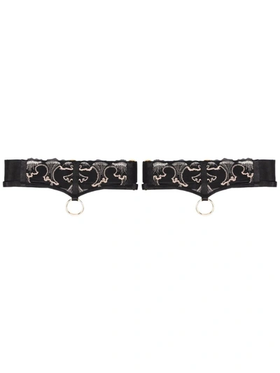 Bordelle Aurea Lace Detail Garters In Black