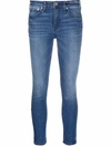 Rag & Bone Cate Mid-rise Shorty Skinny Jeans In Blue
