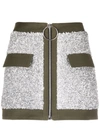 Balmain Cotton Skirt In Silver