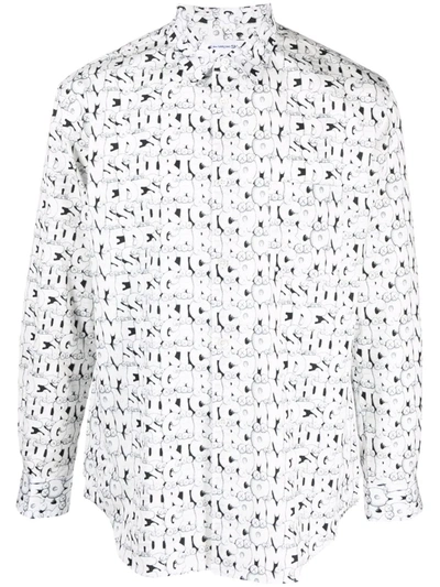 Comme Des Garçons Shirt Comme Des Garcons Shirt Kaws Collaboration Classic Collar Shirt In White