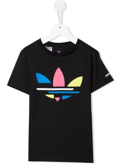 Adidas Originals Kids' Logo Print T-shirt In Black