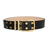 By Far 4.5cm Duo Smooth Leather Belt In Black