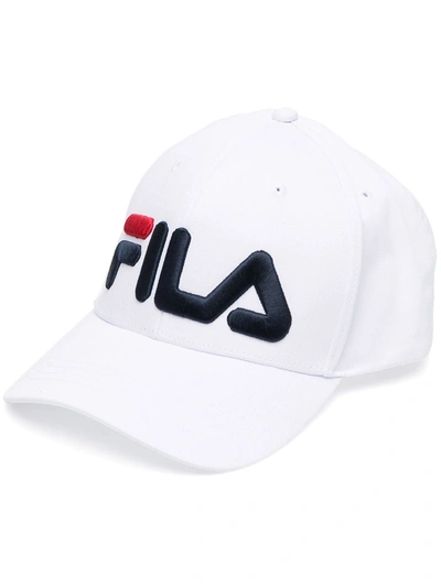 Fila Logo-print Baseball Cap In Weiss