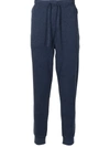 Polo Ralph Lauren Double Knit Cotton Track Pants In Blau