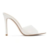 Gianvito Rossi Elle Pvc And Glitter Stiletto Mules In White