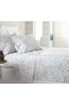 Southshore Fine Linens California King Sized Modern Printed Sheet Set In Botanical Forest Grey