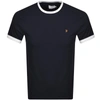 Farah Vintage Groves Ringer T Shirt Navy In Navy