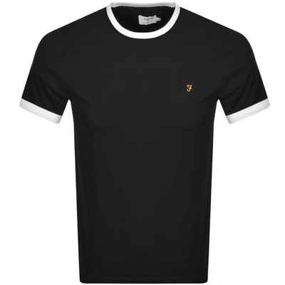 Farah Vintage Groves Ringer T Shirt Black