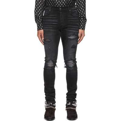 Amiri Mx1 Iridescent Skinny Jeans In Black