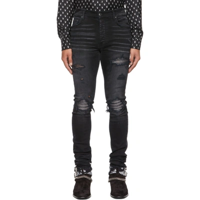 Denim Mike Amiri Glitter Amiri Mx1 Iridescent Skinny Jeans In