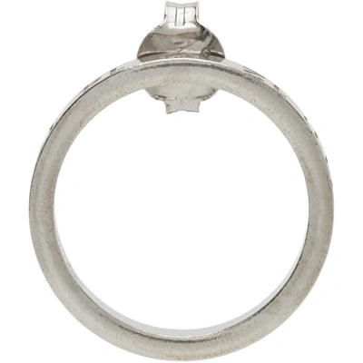 Maison Margiela Silver Circle Number Logo Single Earring
