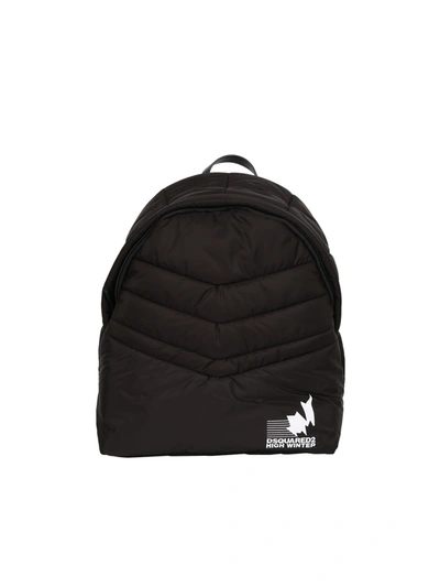 Dsquared2 Branded Backpack In Black