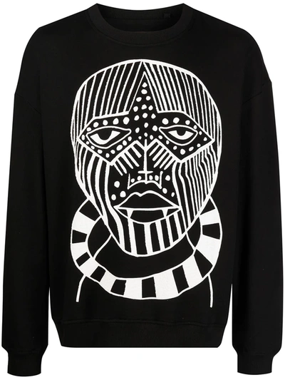 Haculla Face Print Sweatshirt In Schwarz