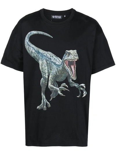 Mostly Heard Rarely Seen Dino-print T-shirt In Schwarz