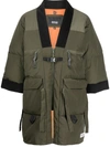 MOSTLY HEARD RARELY SEEN COLOUR-BLOCK PANELLED PADDED COAT