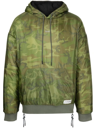 Mostly Heard Rarely Seen Camouflage-print Hooded Jacket In Grün