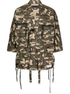 Mostly Heard Rarely Seen Camouflage-print Utility Jacket In Green