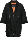 Mostly Heard Rarely Seen Panelled Padded Coat In Schwarz