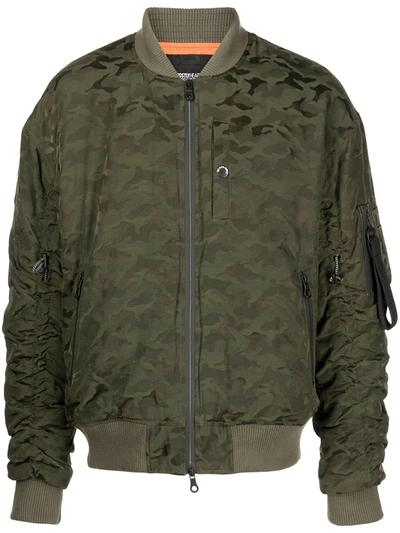 Mostly Heard Rarely Seen Camouflage-print Bomber Jacket In Grün
