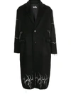 Haculla Embroidered Mid-length Coat In Schwarz
