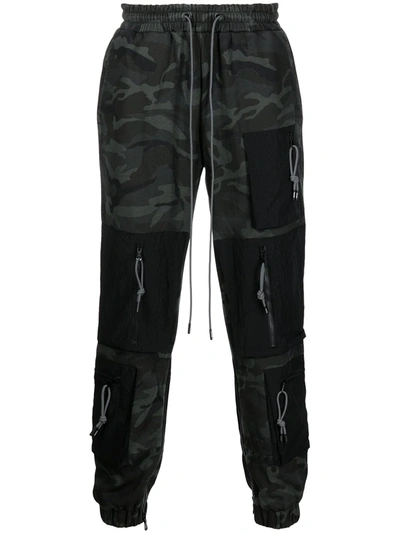 Mostly Heard Rarely Seen Camouflage-print Track Pants In Grau