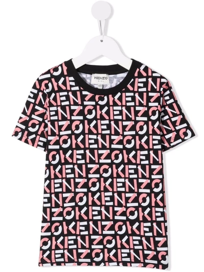 Kenzo Kids' Logo-print Cotton T-shirt In Black