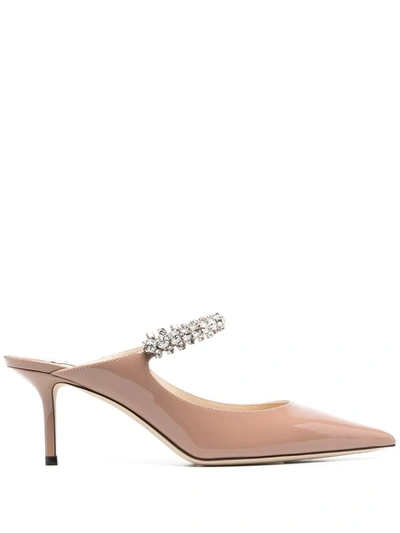 Jimmy Choo Mule Sandal Bing 65 Pink In Neutral