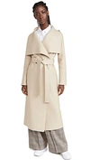 HARRIS WHARF LONDON WOMEN VOLCANO COAT ALMOND,HARRI30149