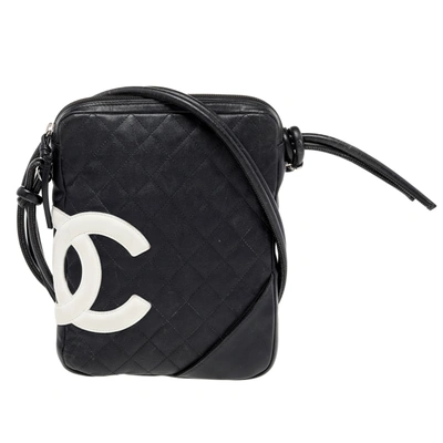 Pre-owned Chanel Black Quilted Leather Ligne Cambon Messenger Bag