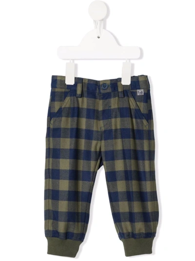 Il Gufo Babies' Trousers With Checked Percale Pattern In Green