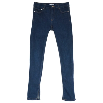 Pre-owned Ganni Spring Summer 2020 Slim Jeans In Blue