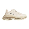 Balenciaga Triple S Clear Sole Sneakers In Off White