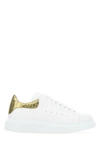 Alexander Mcqueen Leather Sneakers White/gold In White