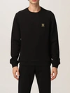 Belstaff Felpa Con Patch Logo In Black