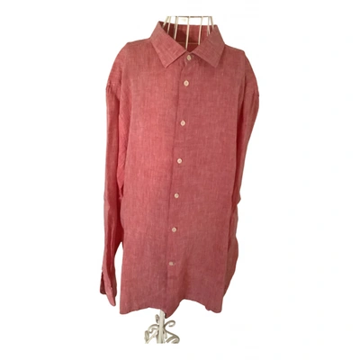 Pre-owned Jeckerson Linen Shirt In Red