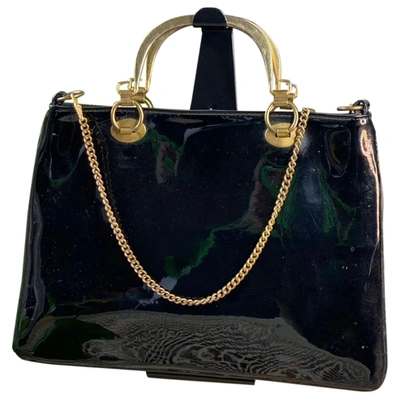 Pre-owned Roberta Di Camerino Patent Leather Handbag In Black