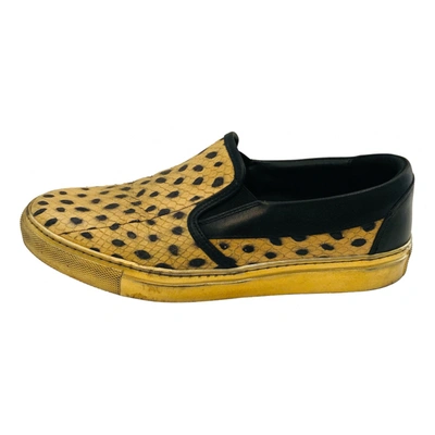 Pre-owned Sonia Rykiel Leather Flats In Yellow