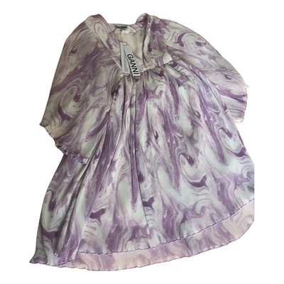 Pre-owned Ganni Spring Summer 2020 Mini Dress In Purple