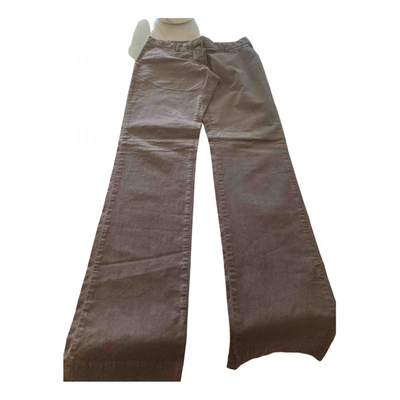 Pre-owned Maliparmi Slim Pants In Brown