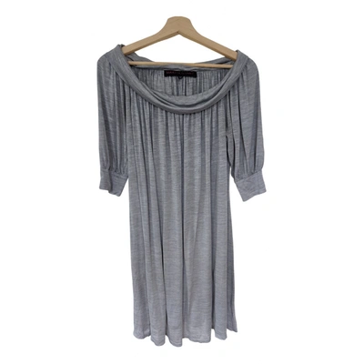 Pre-owned Martin Grant Silk Mini Dress In Grey