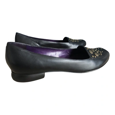 Pre-owned Sonia Rykiel Leather Flats In Black
