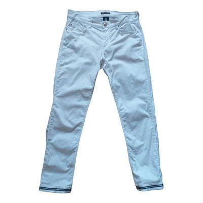 Pre-owned Marina Yachting Straight Pants In White