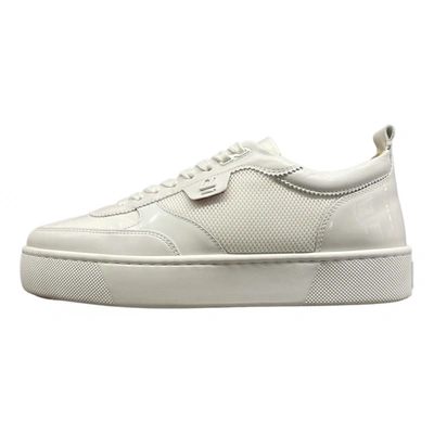 Pre-owned Christian Louboutin Cloth Low Trainers In White