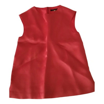 Pre-owned L'autre Chose Silk Top In Red