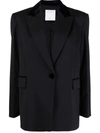 Sandro Peak-lapel Single-breasted Blazer In Schwarz