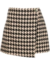 ALICE AND OLIVIA HOUNDSTOOTH WRAP SKIRT
