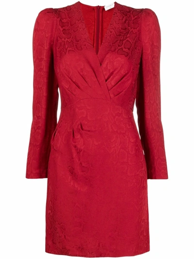 Sandro Gloria Long Sleeve Dress In Red Bordeaux | ModeSens