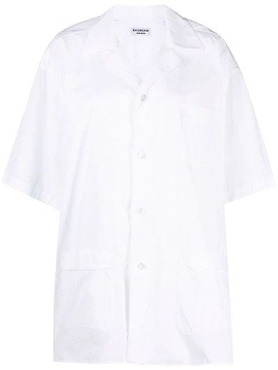 Balenciaga Cotton Pyjama Shirt In White